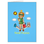 Princesse de plage carte de vœux