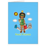 Princesse de plage carte de vœux