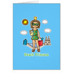 Princesse de plage cartes de vœux