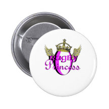 Princesse de rugby pin's avec agrafe