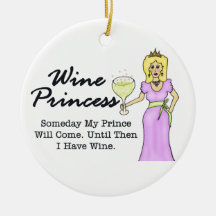 Princesse de vin "un jour mon prince " ornements