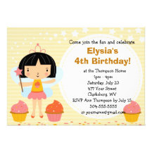 Princesse féerique faite sur commande Cupcake de f Invitations