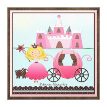 Princesse féerique nommée personnalisée Castle et  Impression Sur Toile