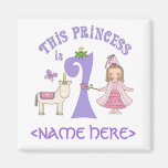 Princesse First Birthday de licorne Magnets Pour Réfrigérateur