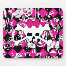 Princesse Graffiti de crâne Tapis De Souris