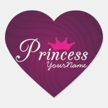 Princesse Heart Stickers Autocollants