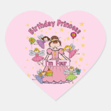 Princesse I d'anniversaire suis quatre T-shirts et Adhésifs