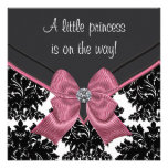 Princesse noire baby shower d'arc de rose de damas faire-parts