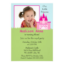 Princesse Photo Birthday Invitation