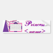 Princesse Pink/adhésif pour pare-chocs pourpre de  Autocollant Pour Voiture
