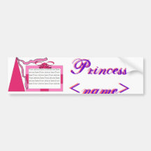 Princesse Pink/adhésif pour pare-chocs pourpre de  Autocollant Pour Voiture