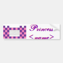 Princesse Pink/adhésif pour pare-chocs pourpre de  Autocollant Pour Voiture