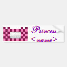 Princesse Pink/adhésif pour pare-chocs rose de châ Autocollant Pour Voiture