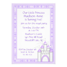 Princesse pourpre Castle Party Invitation