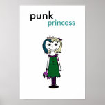 Princesse punk (cheveux blonds) affiches