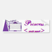 Princesse Purple/adhésif pour pare-chocs pourpre d Autocollants Pour Voiture
