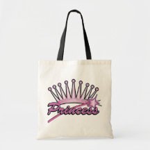 Princesse rose Crown Sacs De Toile