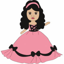 Princesse rose et noire 2 de robe photo en relief