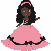 Princesse rose et noire 3 de robe découpage en acrylique