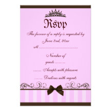Princesse rose RSVP Bristols Personnalisés