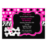 Princesse Skull BIrthday Invitations de pirate
