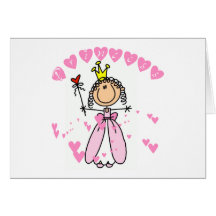 Princesse Stick Figure Tshirts et cadeaux de coeur Carte De Vœux