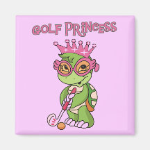 Princesse T-shirts et cadeaux de golf de tortue Aimants