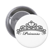 Princesse Tiara Button Badges Avec Agrafe