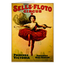 Princesse Victoria de cirque de danseur de fil de  Carte De Vœux