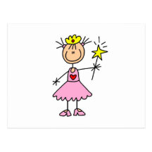 Princesse With Wand Carte Postale