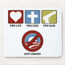Princples contre Obama Tapis De Souris