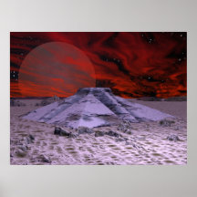 ~Print~ rouge de planète Posters