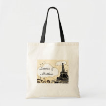 Printemps dans Tour Eiffel de Paris Sac De Toile