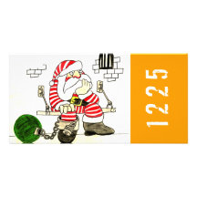 PRISON PÈRE NOËL CARTE AVEC PHOTO