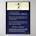 Prix contrôlés des Etats-Unis Poster