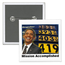 Prix du gaz de montée en flèche d'Obama Badge Avec Épingle