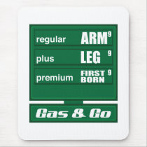 Prix du gaz élevés tapis de souris