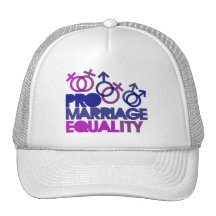 Pro égalité de mariage casquettes de camionneur