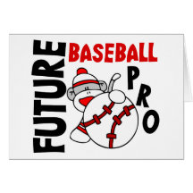 Pro singe de chaussette de futur base-ball cartes de vœux