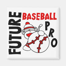 Pro singe de chaussette de futur base-ball aimant pour réfrigérateur