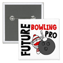 Pro singe de chaussette de futur bowling pin's avec agrafe