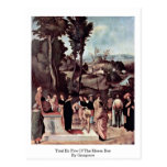 Procès par le feu du garçon de Moïse par Giorgione Carte Postale