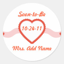 Prochaine Mme Stickers et cadeaux Autocollant Rond
