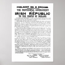 Proclamation irlandaise de 1916 affiche