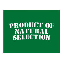 Produit de sélection naturelle cartes postales