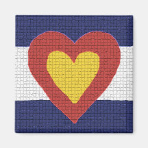 Produits de drapeau du Colorado du coeur I ! Magnets Pour Réfrigérateur