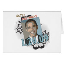 Produits d'inauguration d'Obama Carte De Vœux