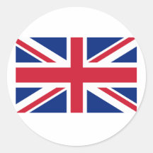 Produits et T-shirts d'Union Jack Adhésifs Ronds