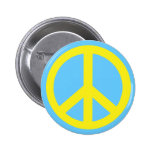 Produits jaunes de symbole de paix pin's avec agrafe