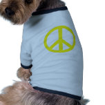Produits jaunes de symbole de paix vêtements pour animaux domestiques
